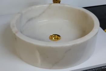 Silindir Sarılı Mermer Lavabo & Evye