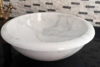 Üsten Geçme Bulutlu Mermer Evye & Lavabo